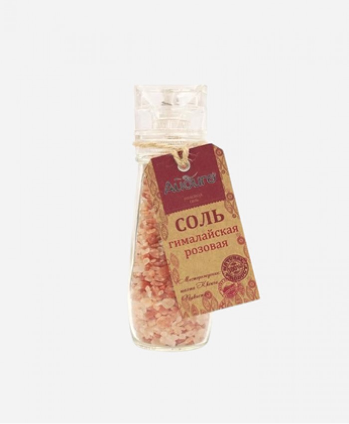 Соль розовая гималайская, мельница, Айдиго, 170 гр.